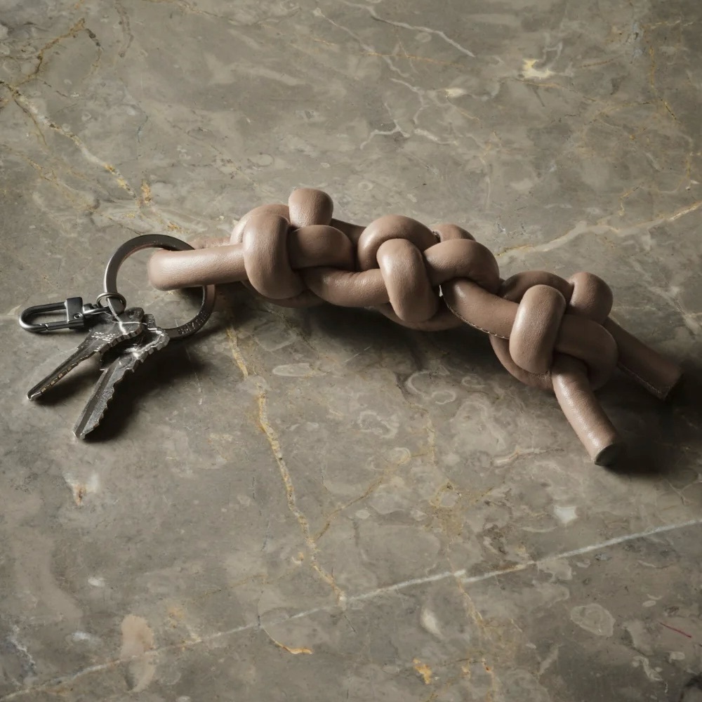 Smythe Brown Braided Leather Key Holder